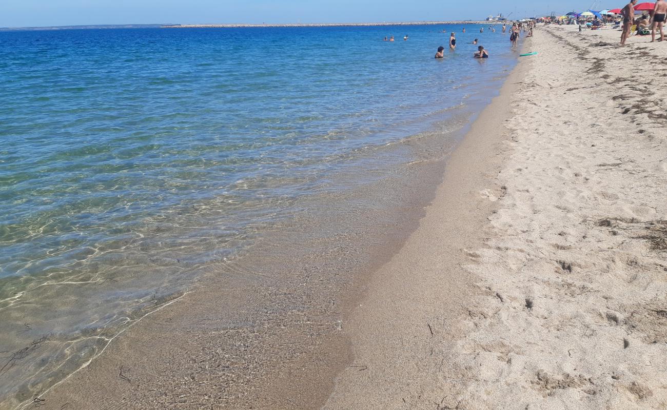 Photo de Abbarossa beach avec sable fin et lumineux de surface