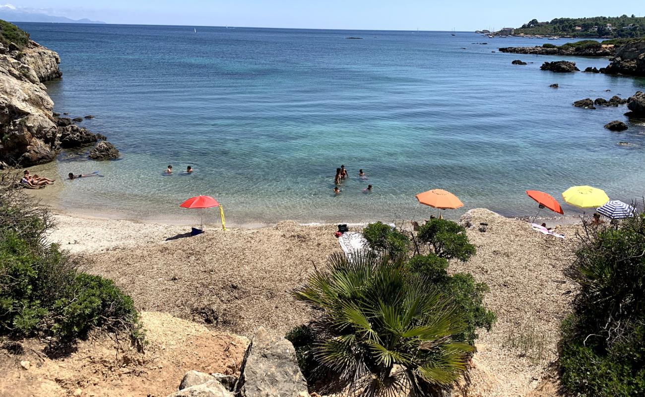 Photo de Cala dei Pini avec sable beige de surface