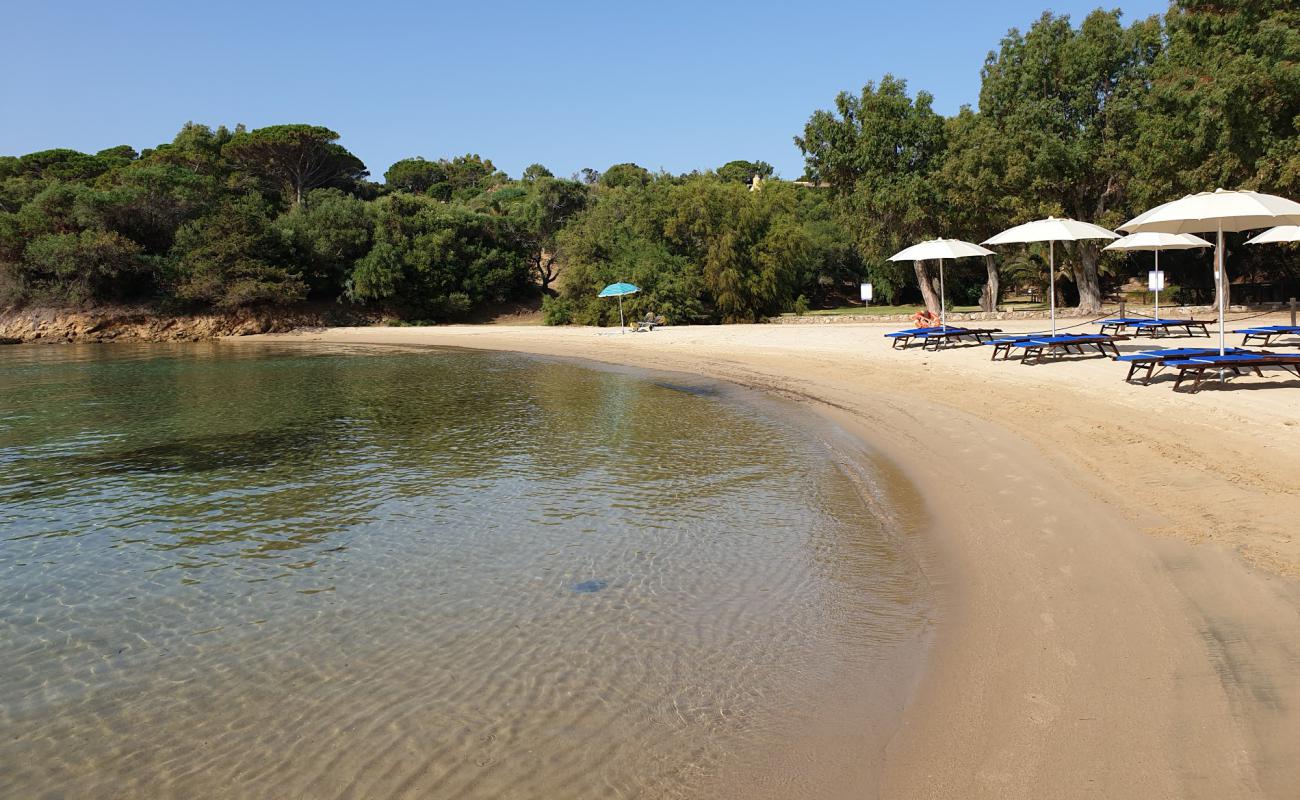 Photo de Spiaggia di Cala Capra avec sable fin et lumineux de surface