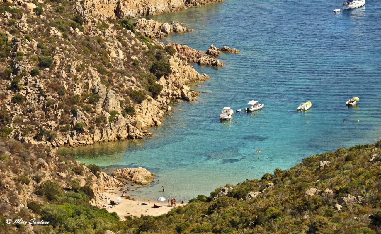 Photo de Spiaggia di Cala Brigantina avec sable blanc de surface