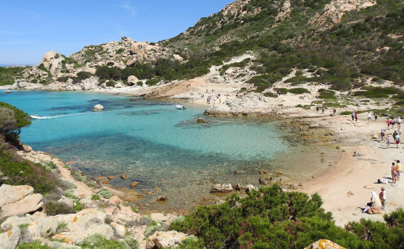 Photo de Spiaggia di Cala Canniccio avec sable beige & galets de surface