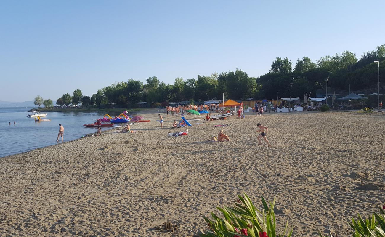 Photo de Tuoro Beach avec sable lumineux de surface