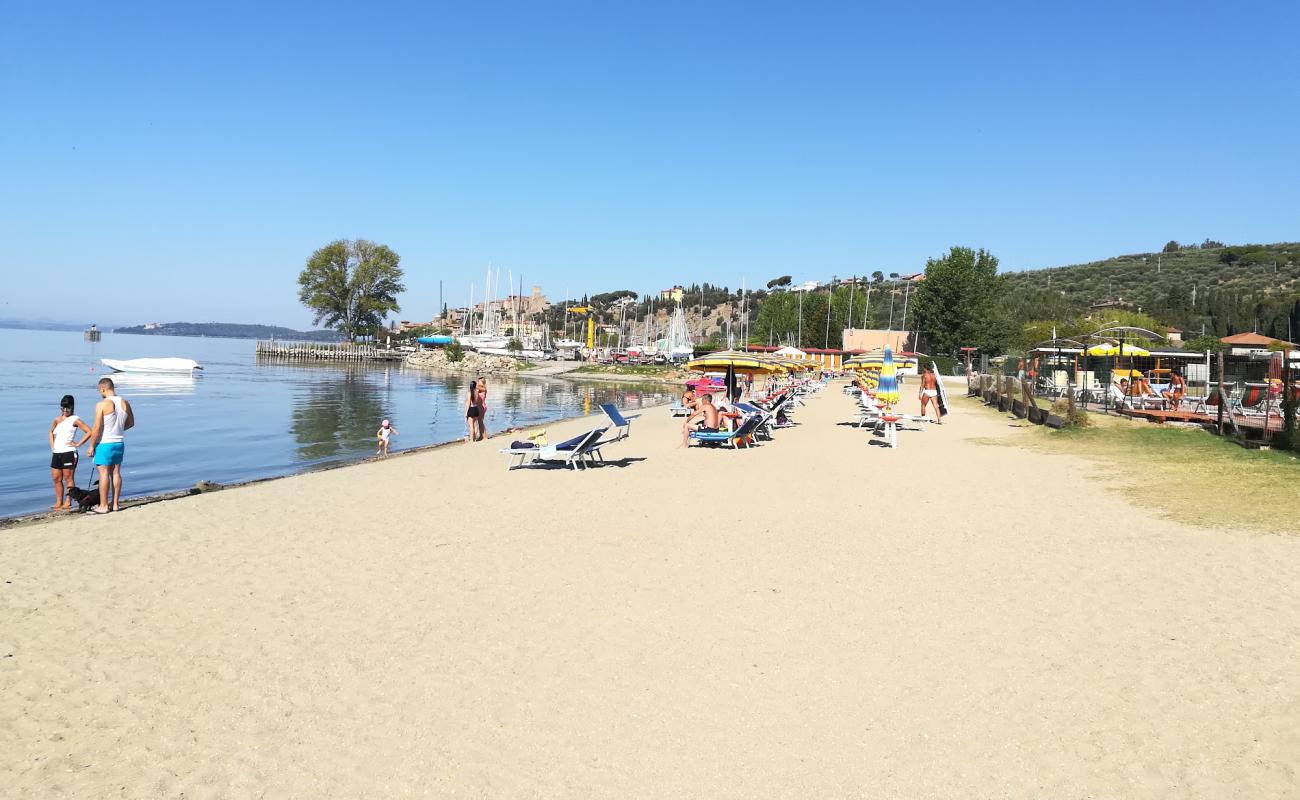 Photo de Plage de Sualzo avec sable lumineux de surface