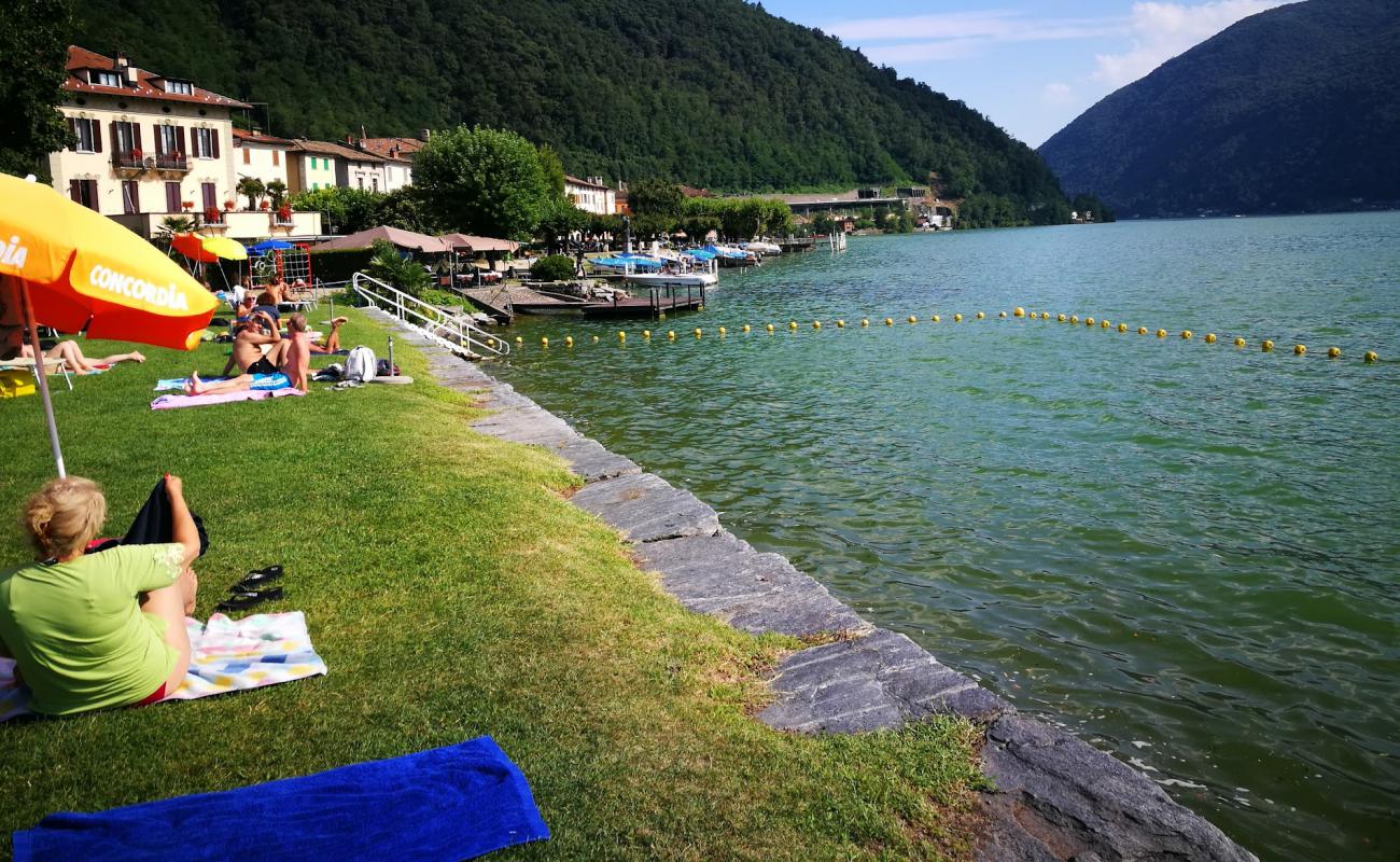 Photo de Lido di Bissone avec herbe de surface