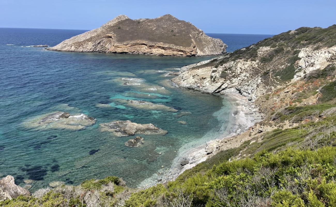 Photo de Cala Isola dei Porri Beach avec sable beige & pierres de surface