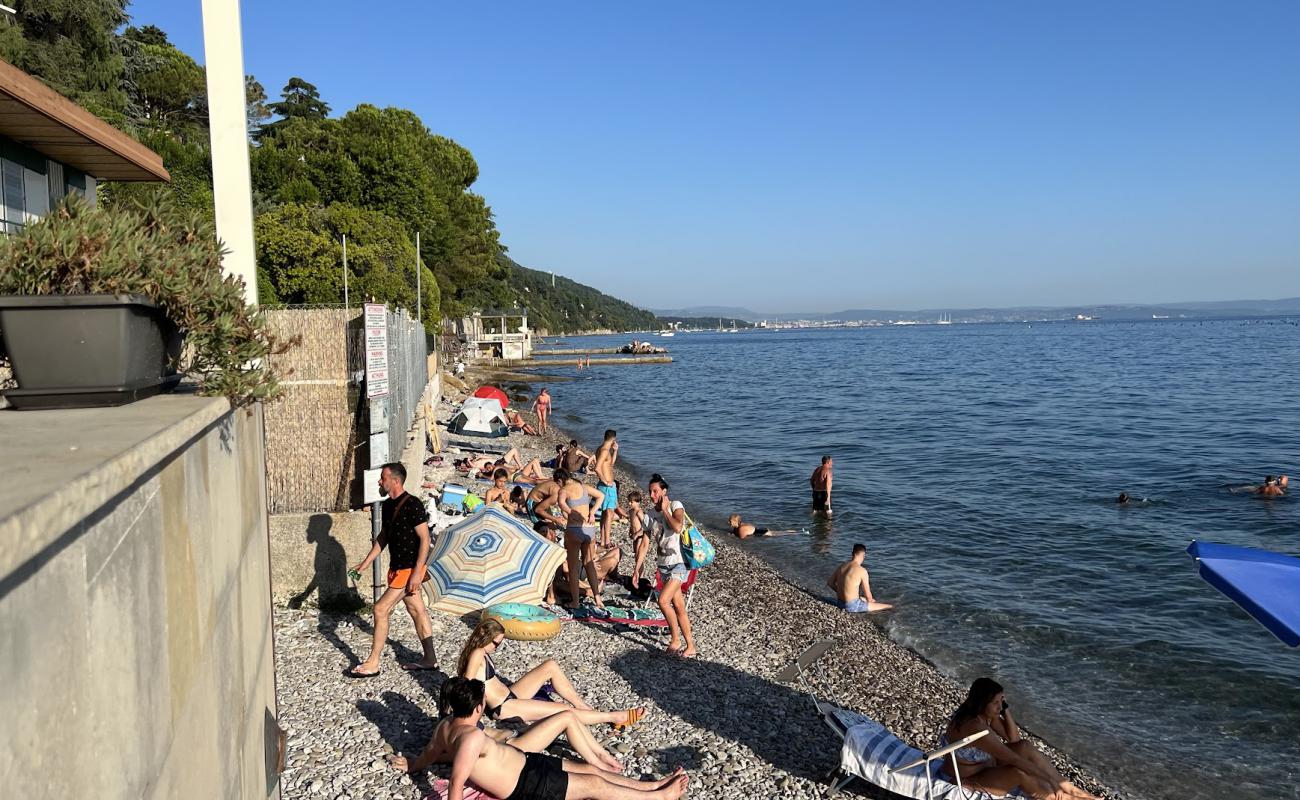 Photo de Spiaggia dei Filtri avec caillou fin gris de surface