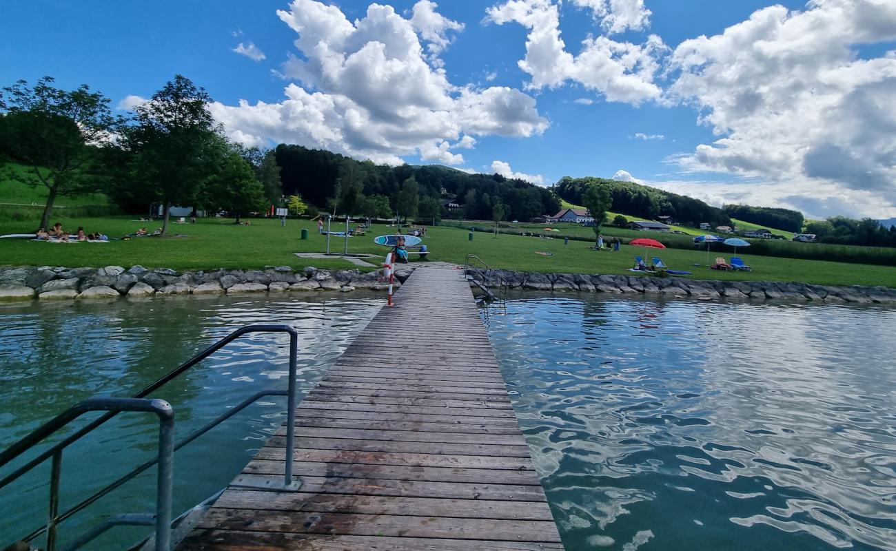 Photo de Badeplatz Tiefgraben avec herbe de surface