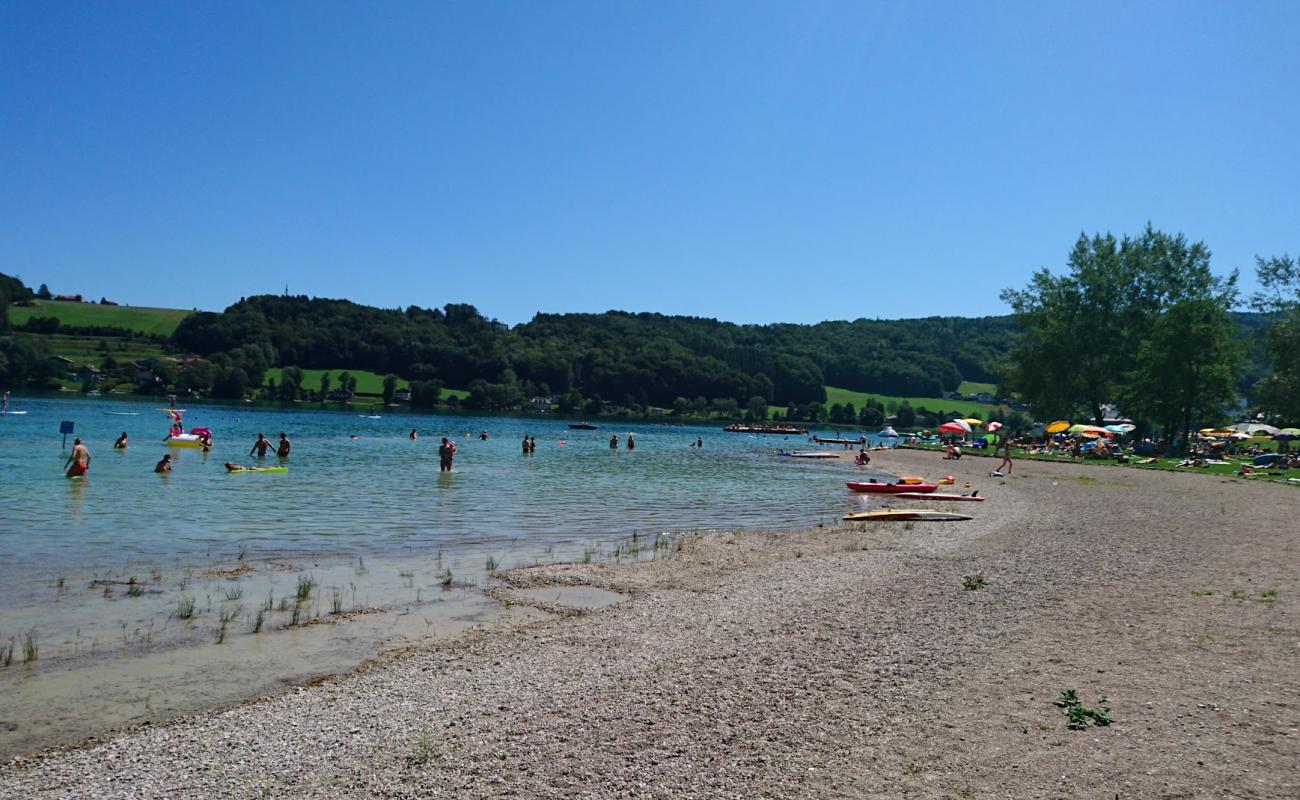 Photo de Strandbad Mattsee avec herbe de surface