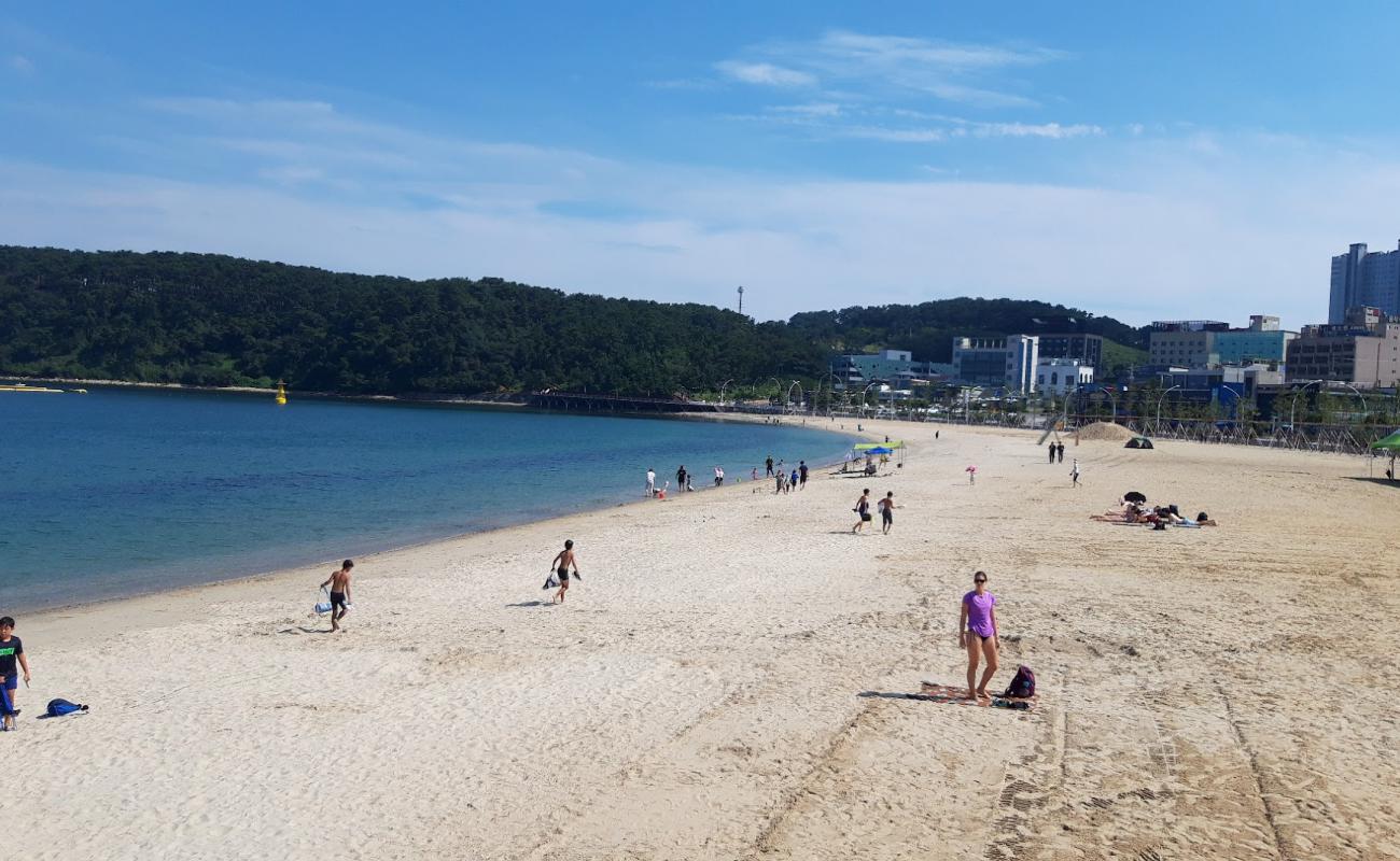 Photo de Ilsan Beach avec sable lumineux de surface