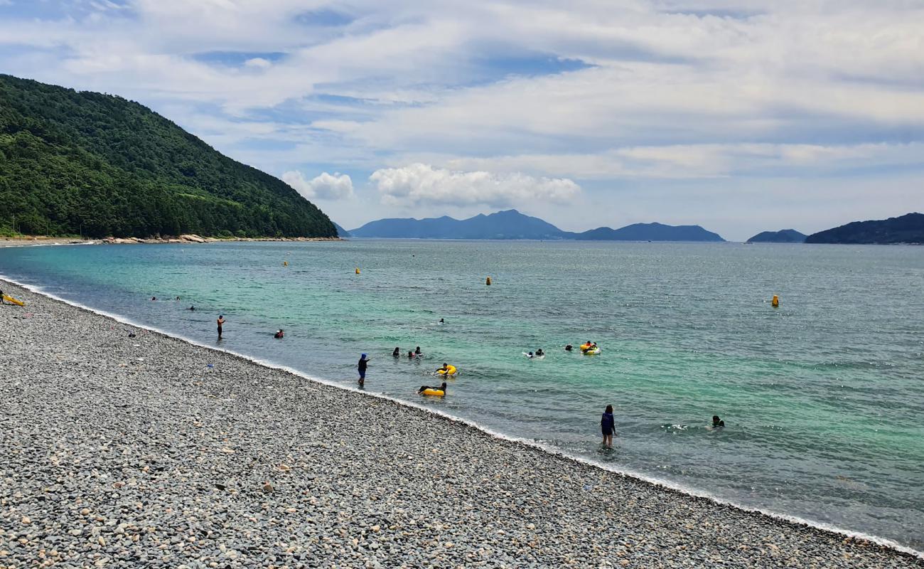 Photo de Bongam Beach avec caillou gris de surface