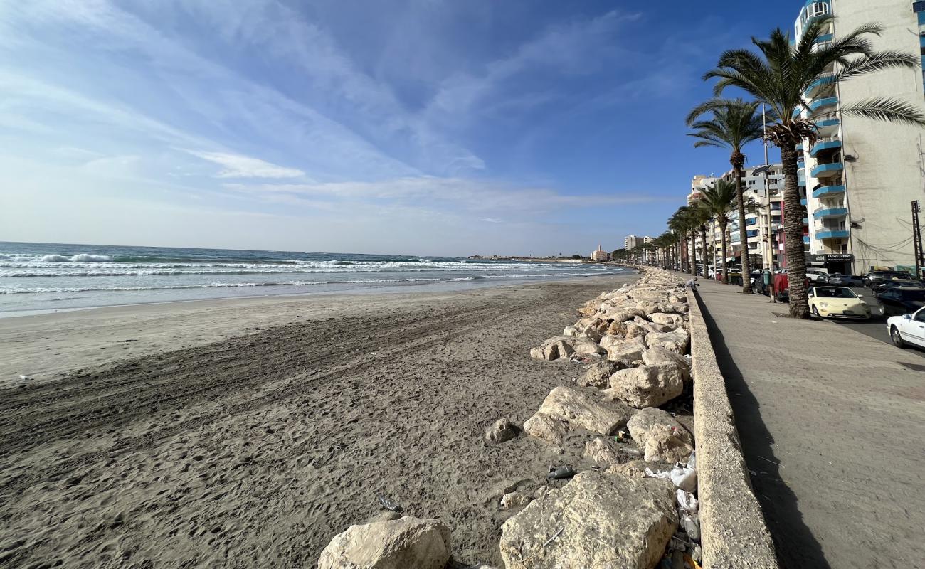 Photo de Tyre Beach avec sable fin et lumineux de surface