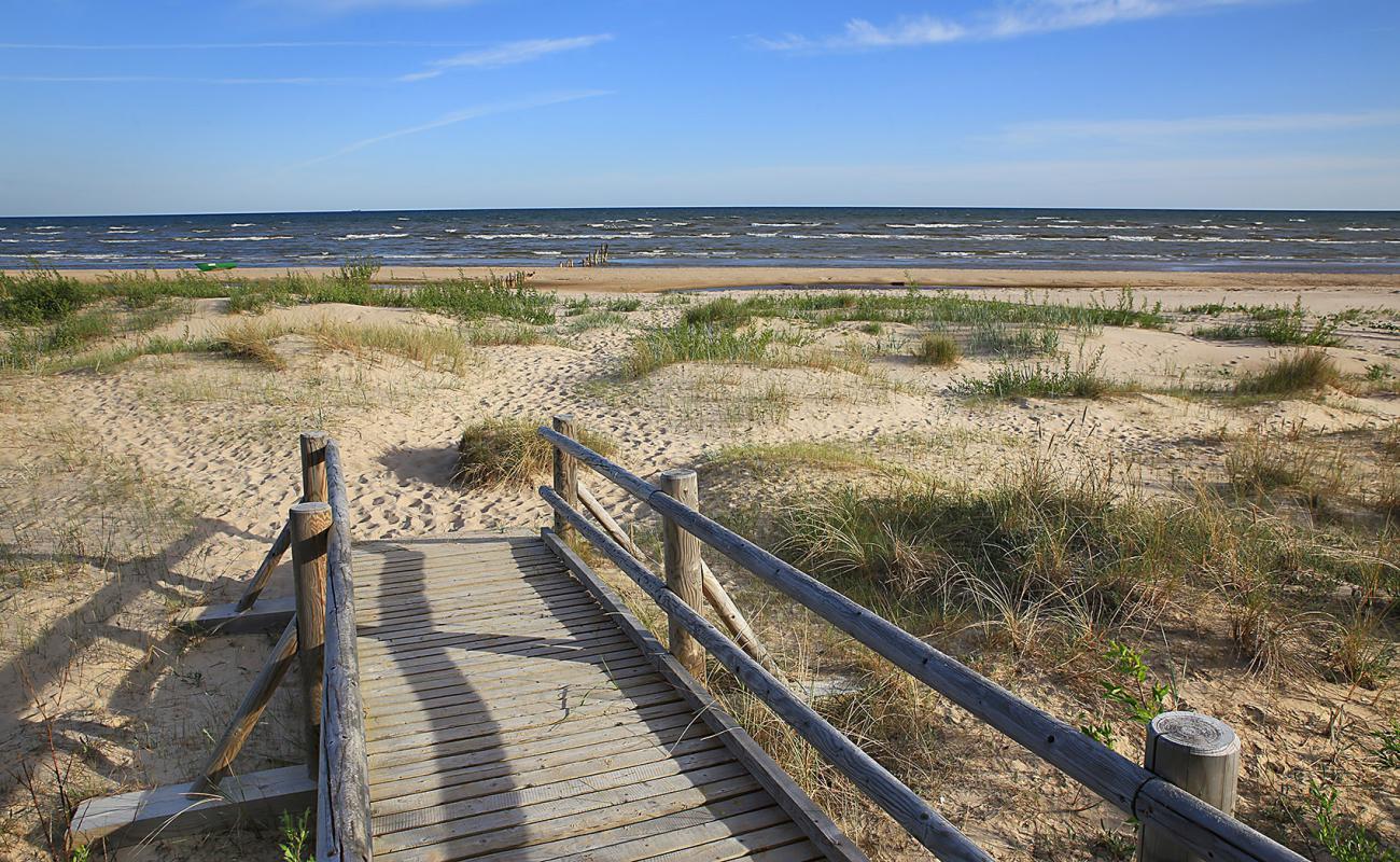 Photo de Liblabi beach avec sable lumineux de surface