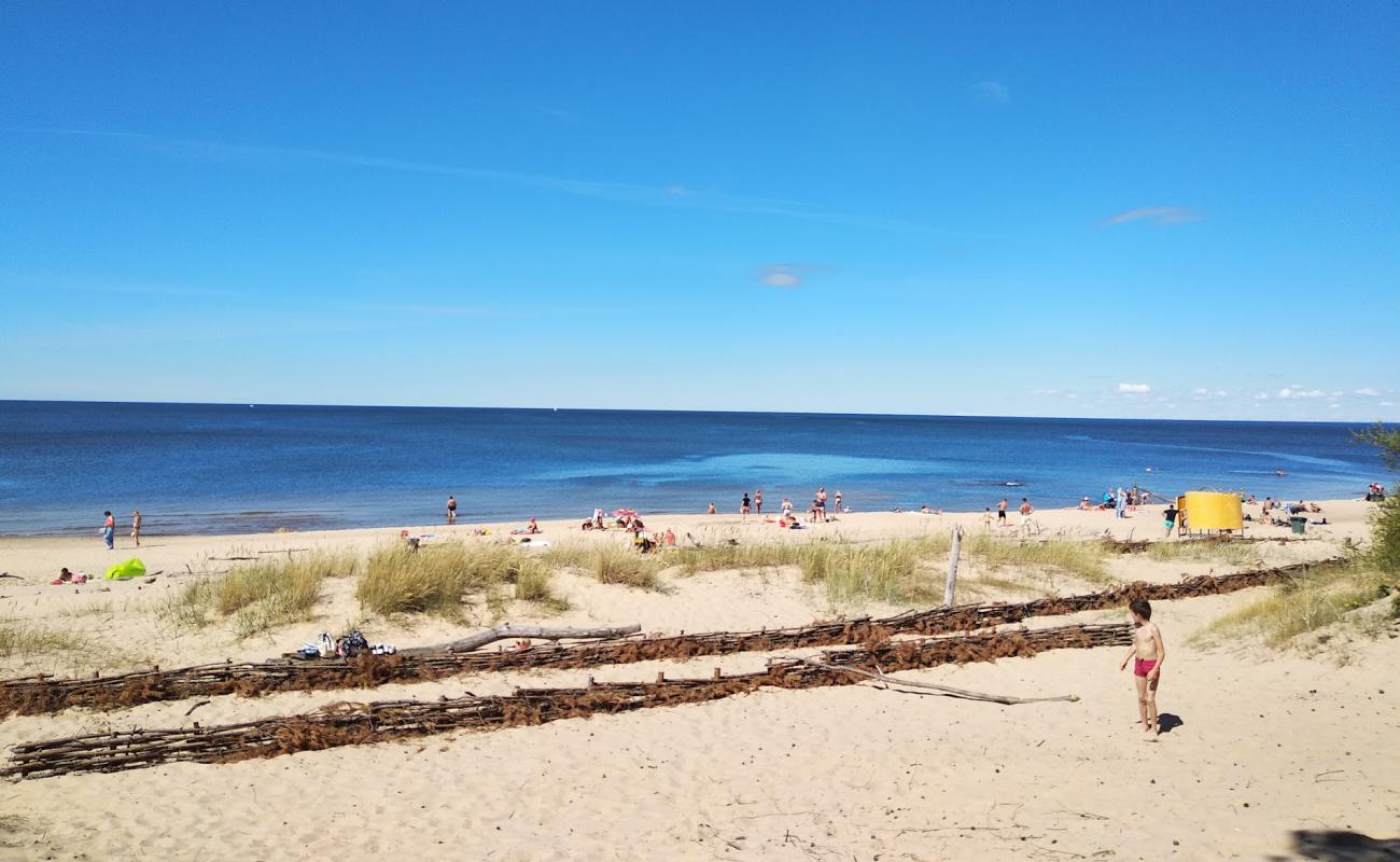 Photo de Gauja beach avec sable beige de surface