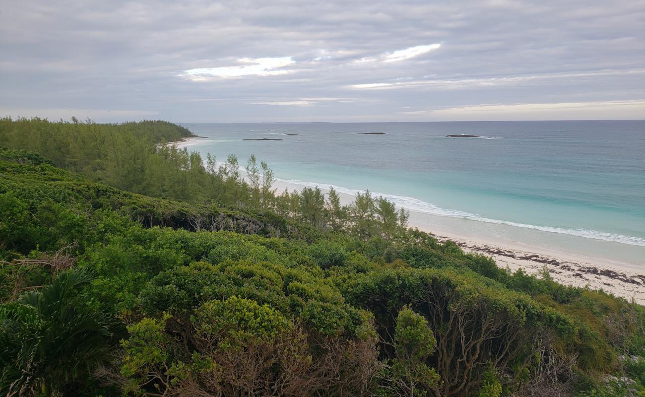 Photo de Great Abaco Hwy beach avec sable fin et lumineux de surface