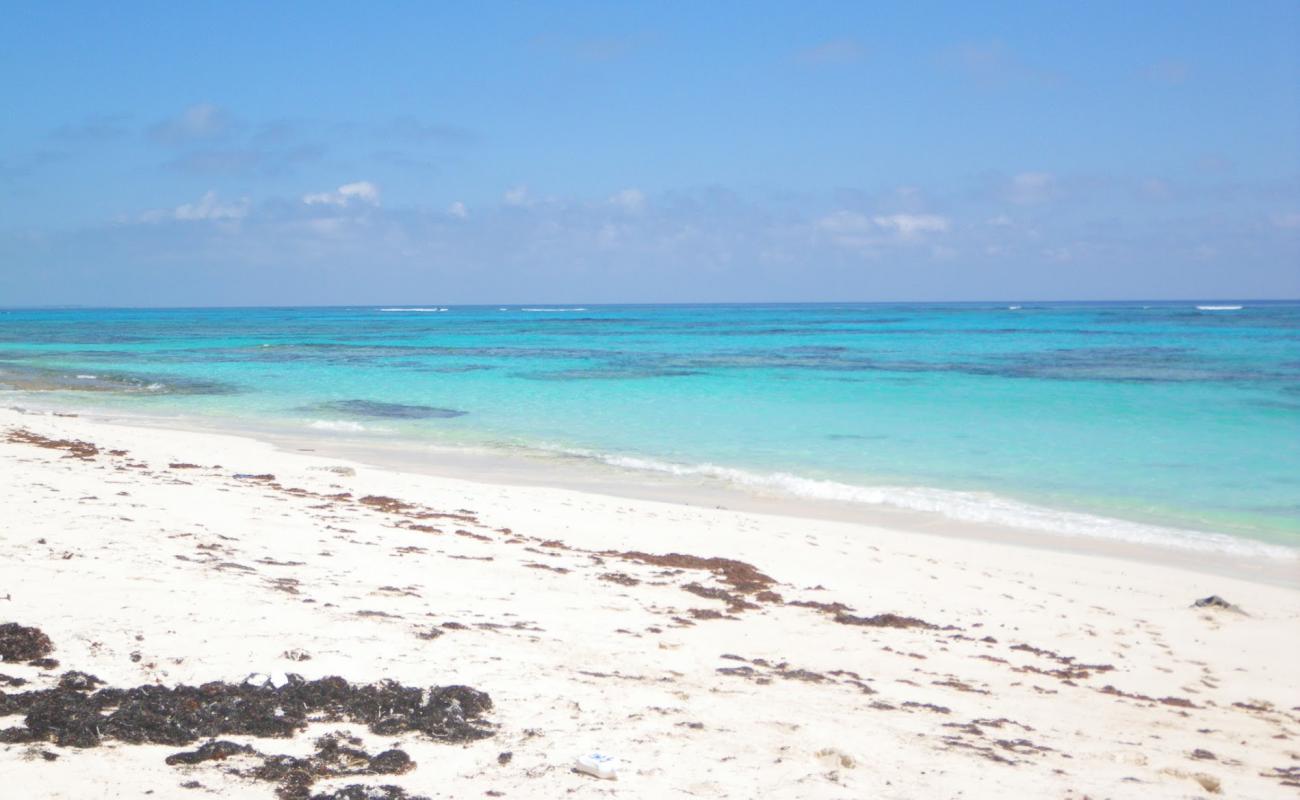 Photo de Governors Harbour beach avec sable beige fin de surface
