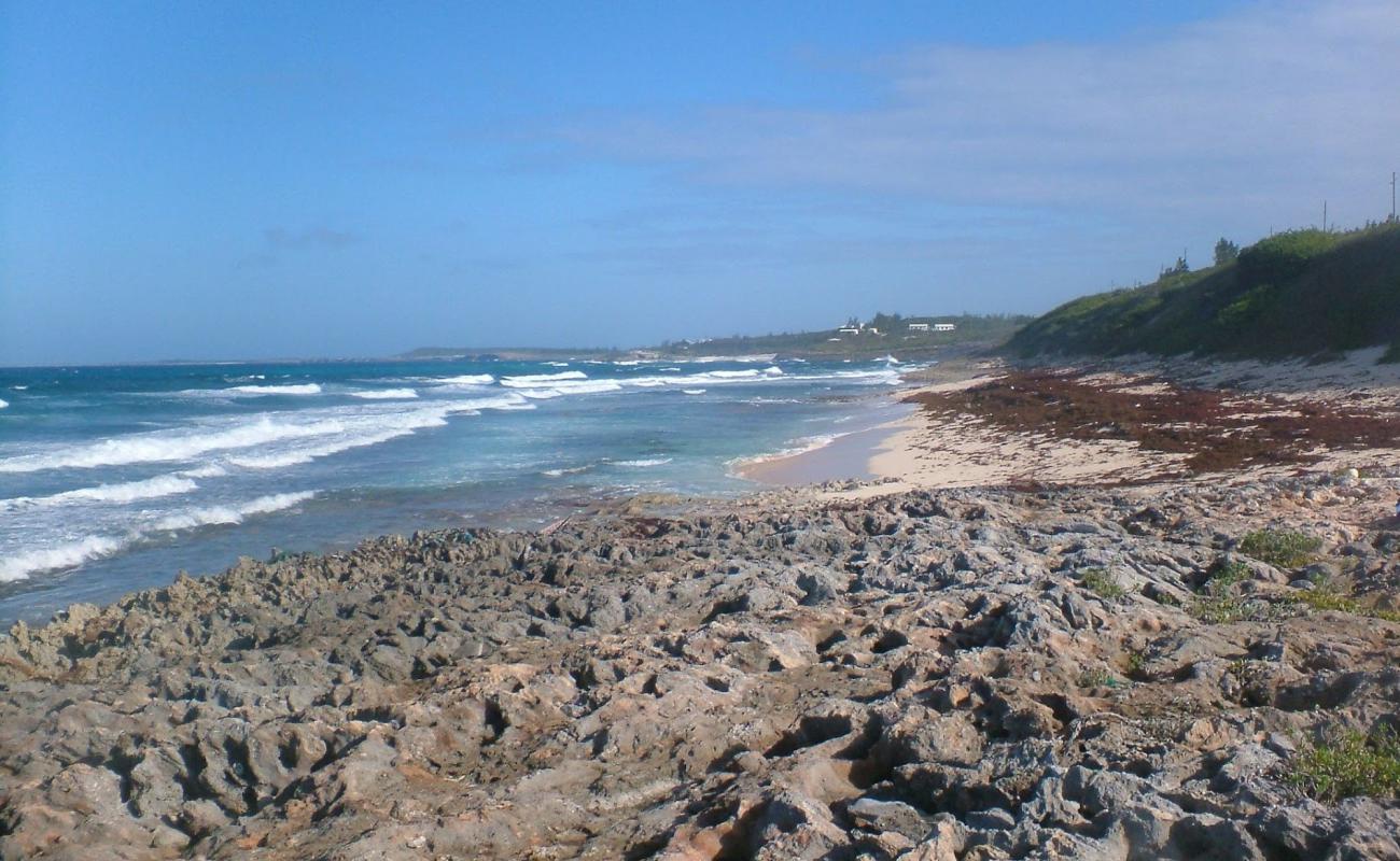 Photo de James Point beach avec sable brillant et rochers de surface