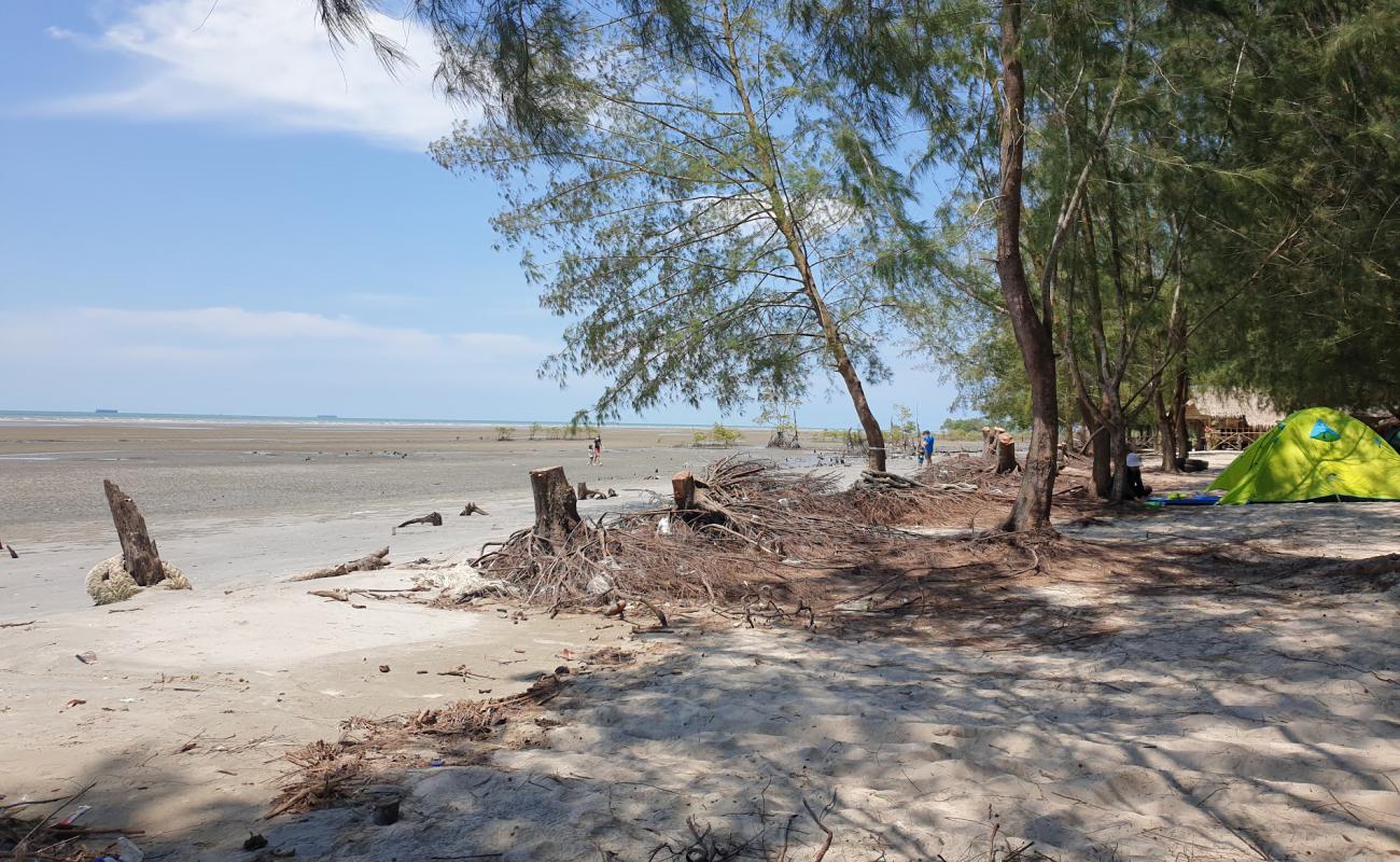 Photo de Tanjung Sepat Beach avec sable lumineux de surface