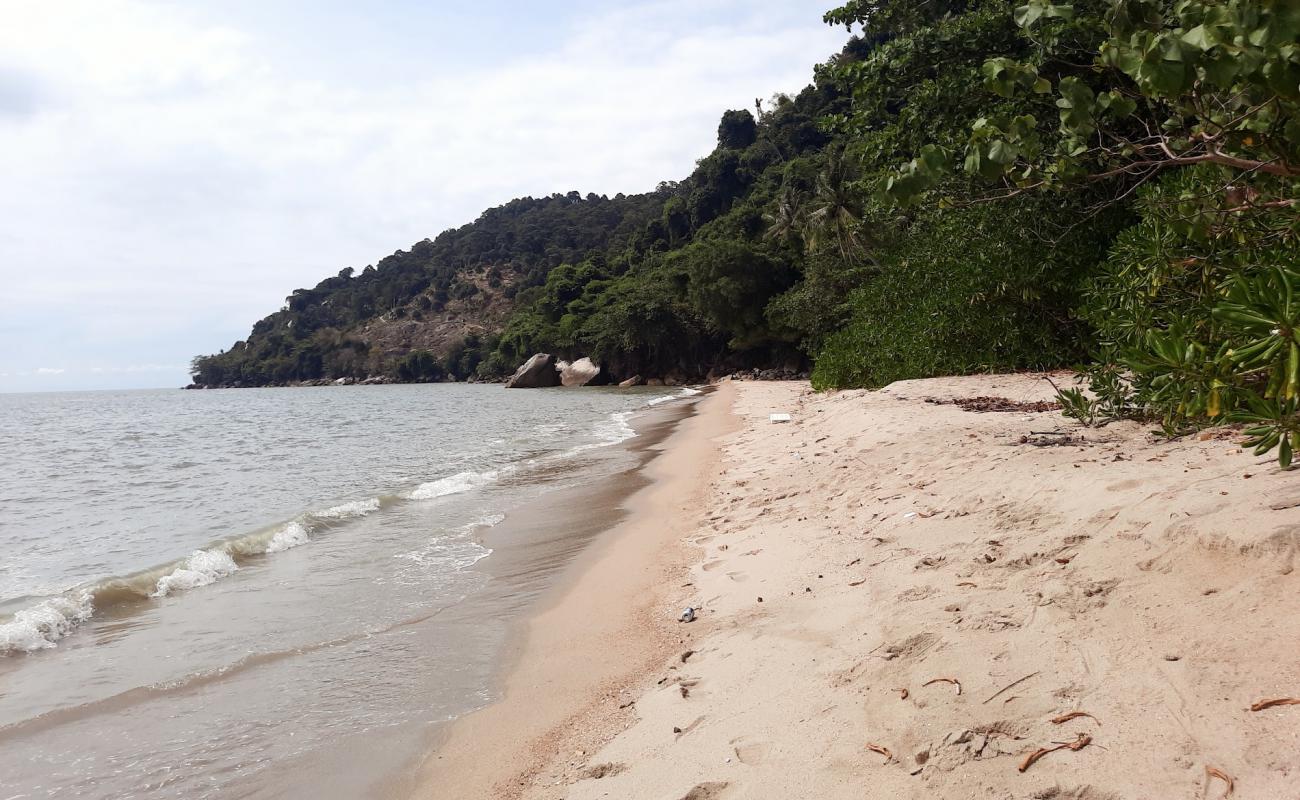 Photo de White Sand Beach avec sable lumineux de surface