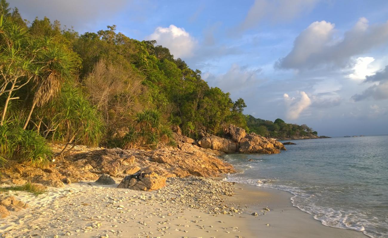 Photo de Cenderawasih Beach avec sable clair avec caillou de surface