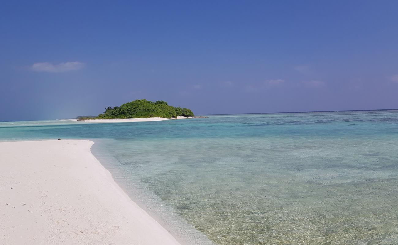 Photo de Bodurehaa Beach avec sable fin blanc de surface