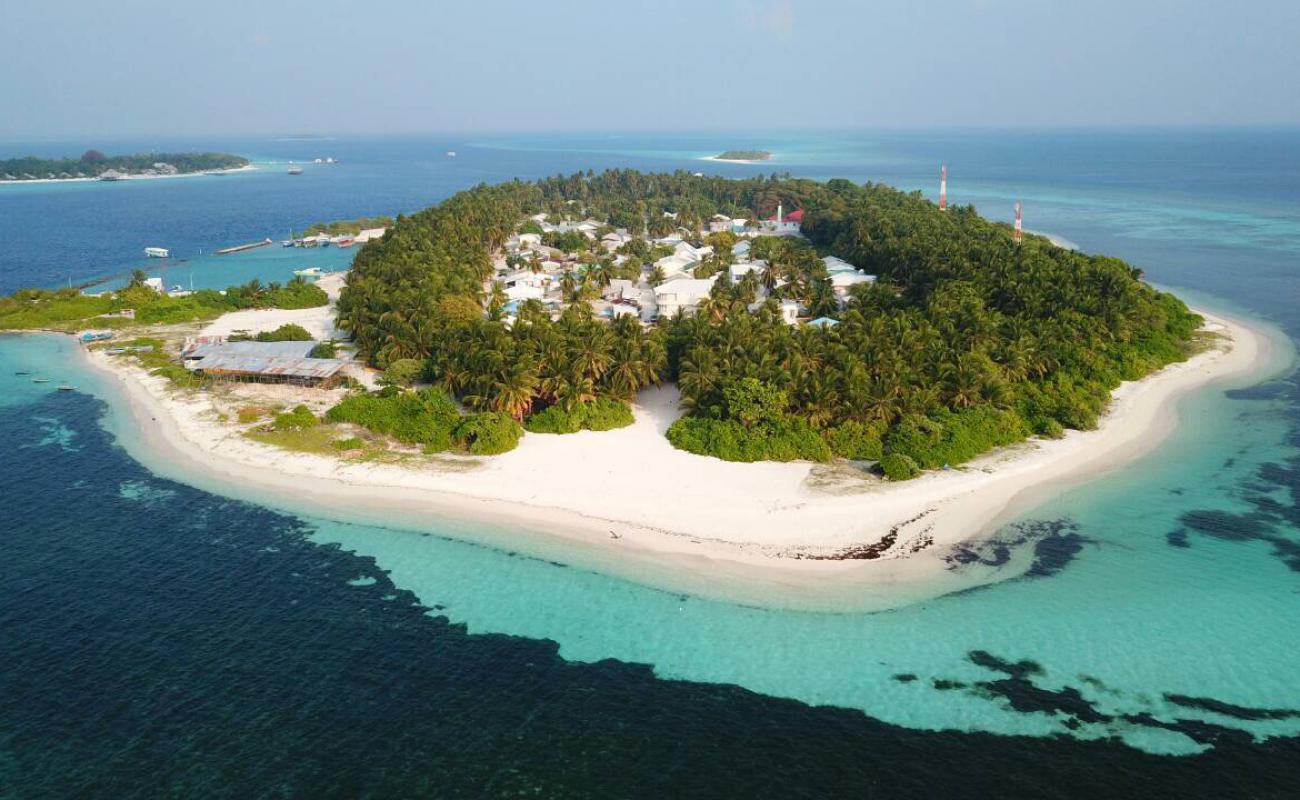 Photo de Bahamas Beach avec sable blanc de surface