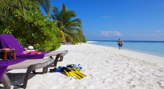 Plage de l'île de Komandoo