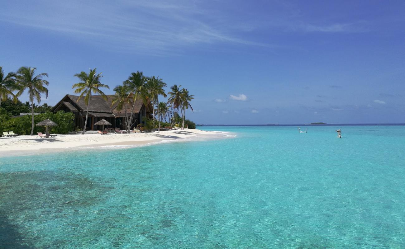 Photo de Plage de l'île de Furaveri avec sable blanc de surface