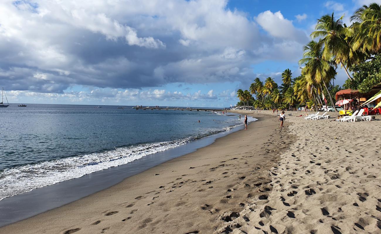 Photo de Plage du Carbet avec petits galets gris de surface