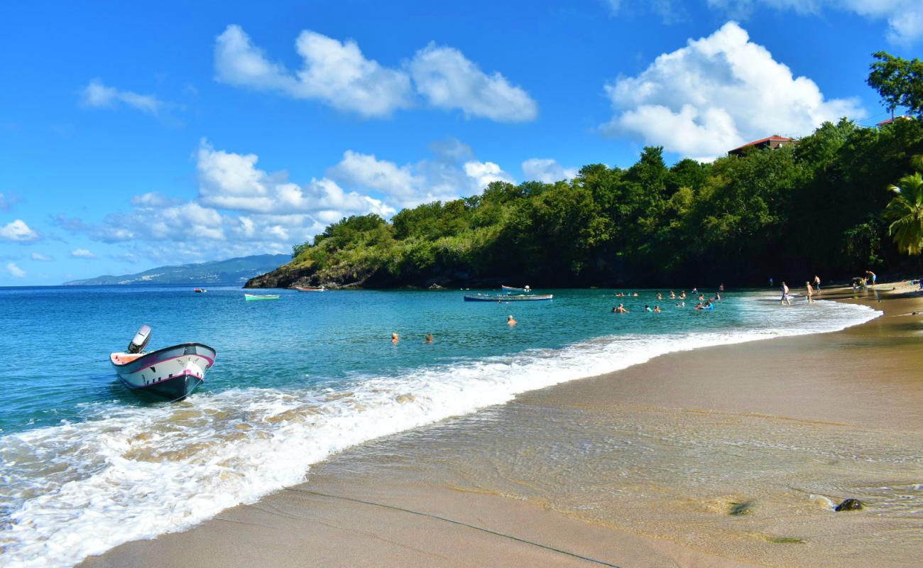 Photo de Anse Dufour avec sable lumineux de surface