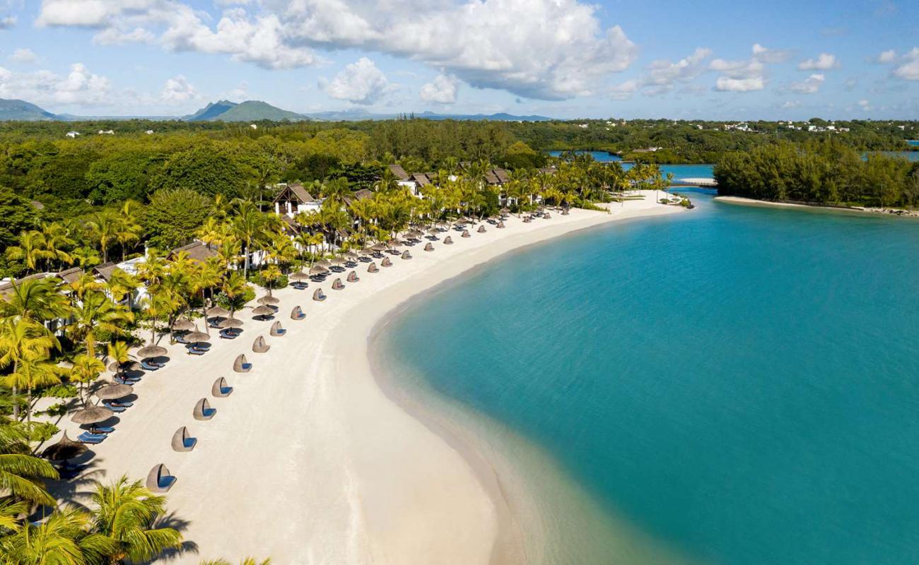 Photo de Plage du Shangri-La Mauritius Resort avec sable fin blanc de surface