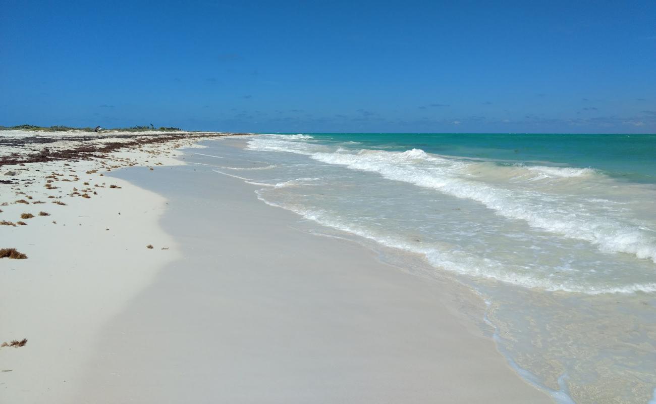 Photo de Isla Blanca avec sable fin et lumineux de surface