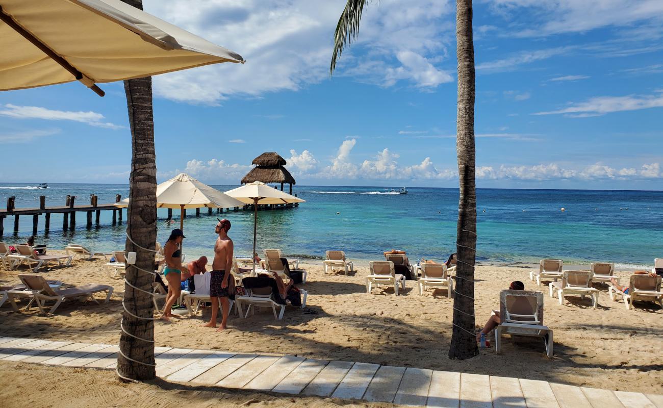 Photo de Cozumel paradise beach avec sable fin et lumineux de surface