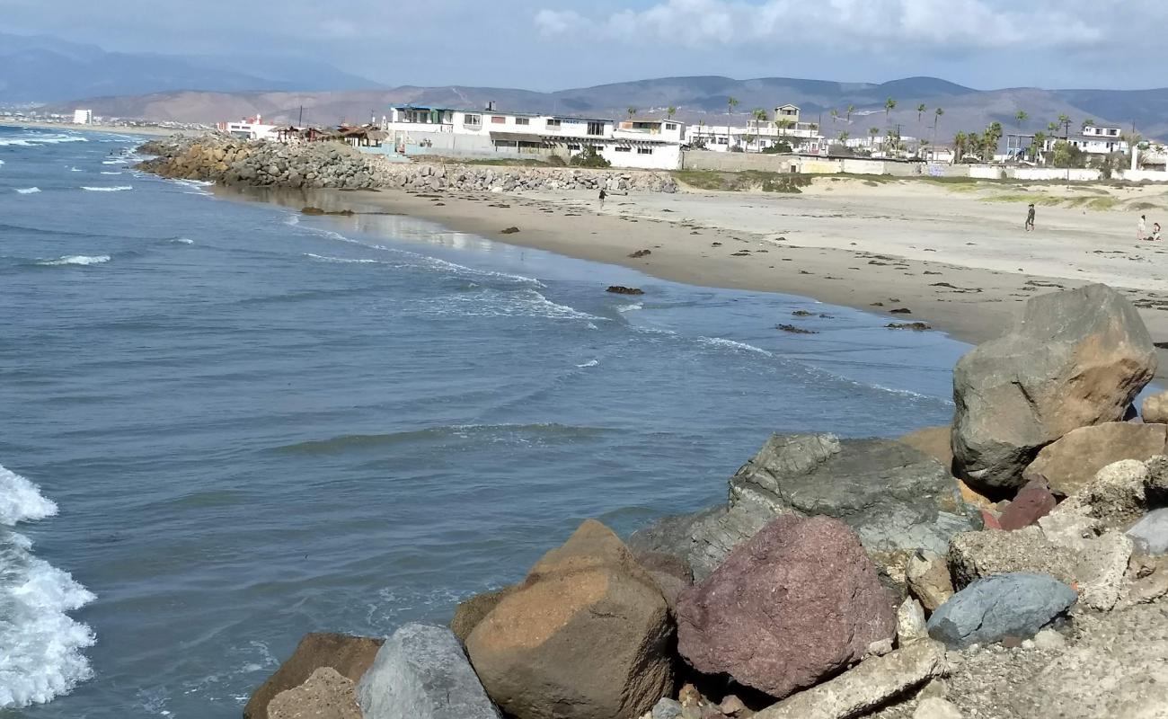 Photo de Cactus beach avec sable fin et lumineux de surface