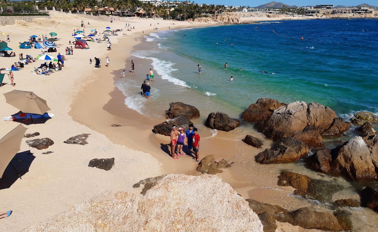 Photo de Playa el Chileno avec sable lumineux de surface