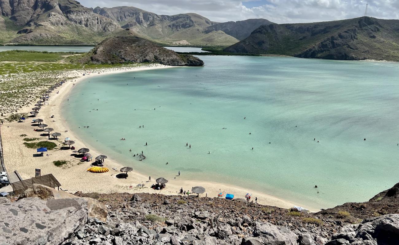 Photo de Playa Balandra avec sable fin et lumineux de surface