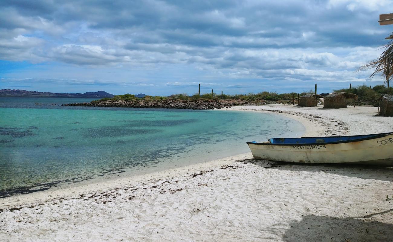 Photo de Playa La Perla avec sable lumineux de surface