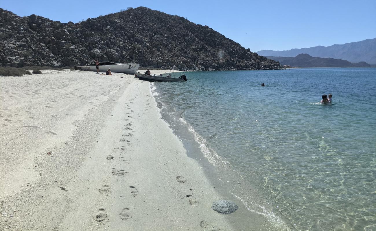 Photo de La Mona Beach avec sable beige fin de surface