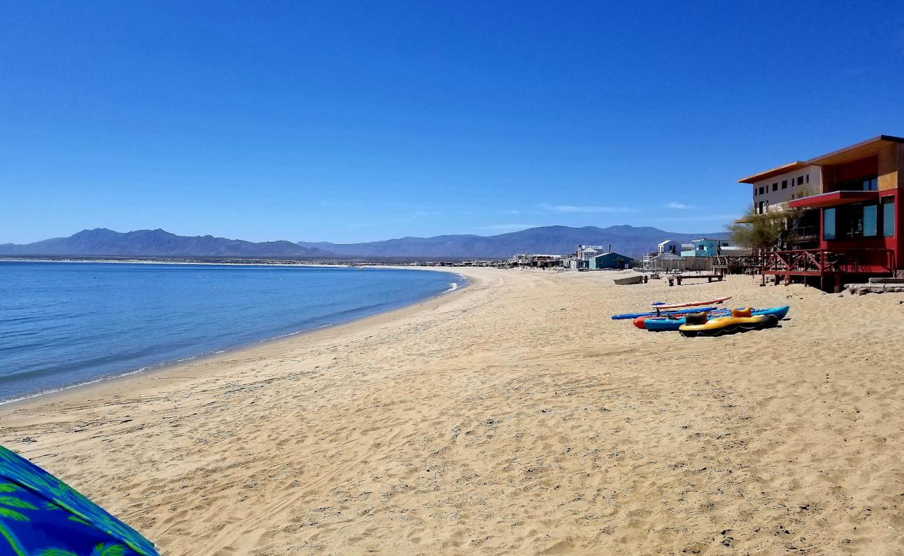 Photo de Playa Bahia Gonzaga avec sable lumineux de surface