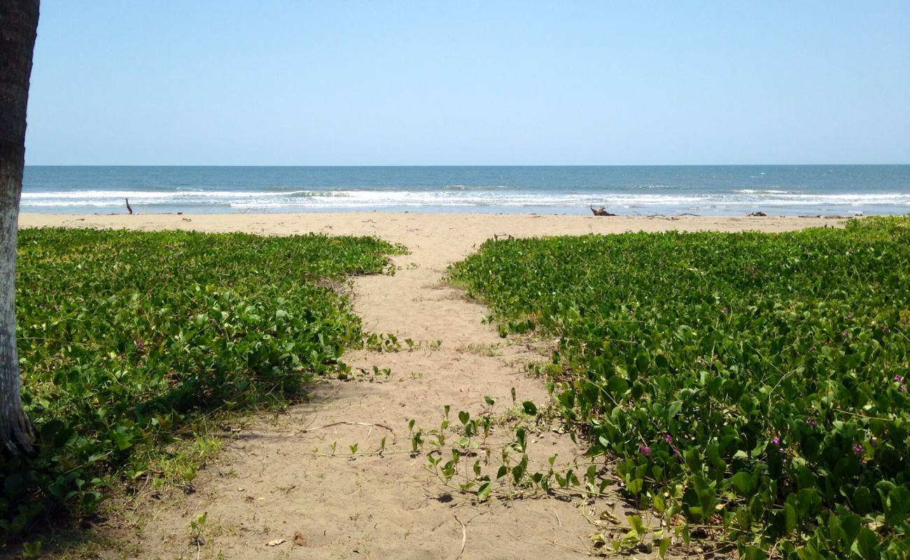 Photo de Chila beach avec sable fin et lumineux de surface