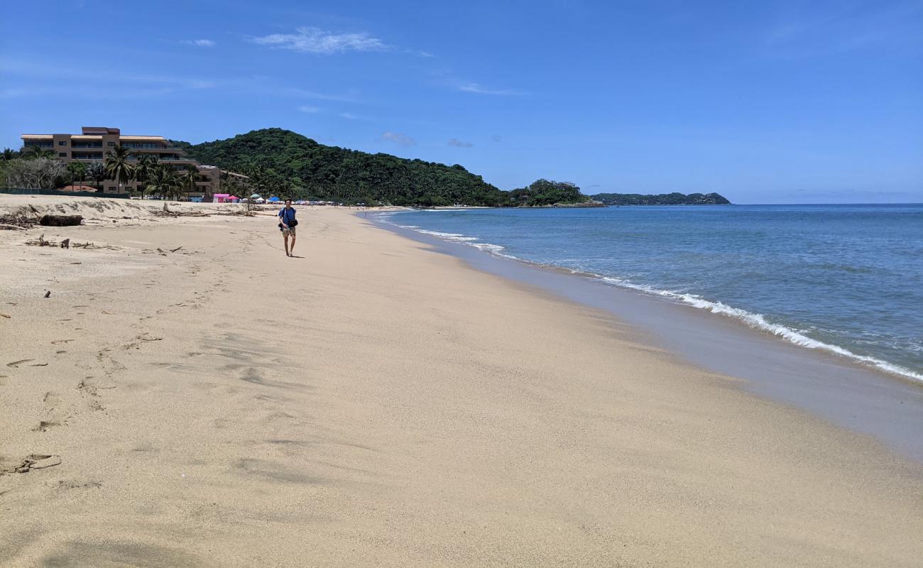 Photo de San Pancho beach avec sable beige de surface
