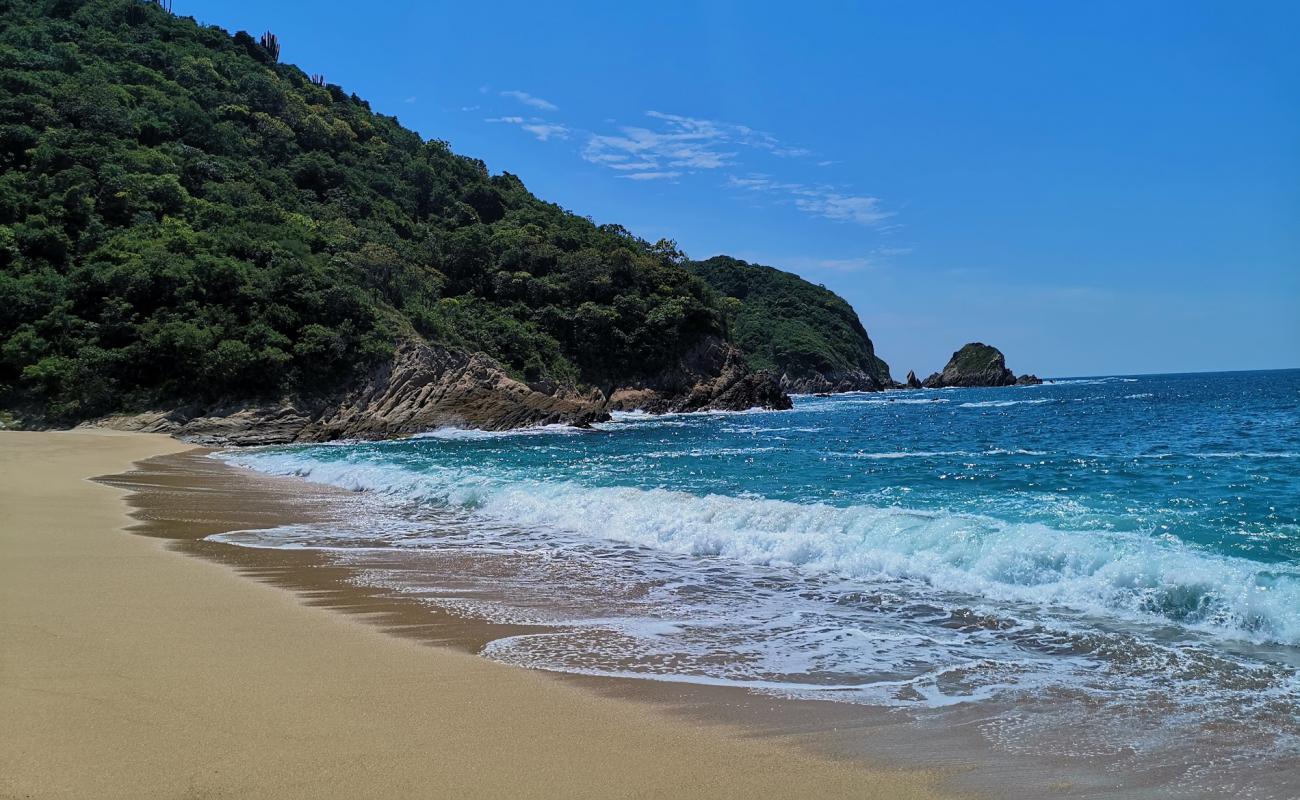 Photo de Playa Carisitos avec sable fin et lumineux de surface