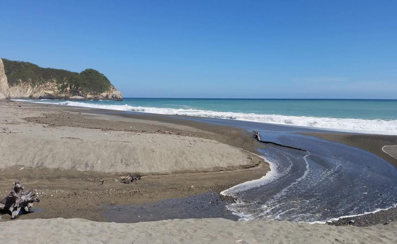 Photo de Playa De Hidalgo avec sable brun de surface