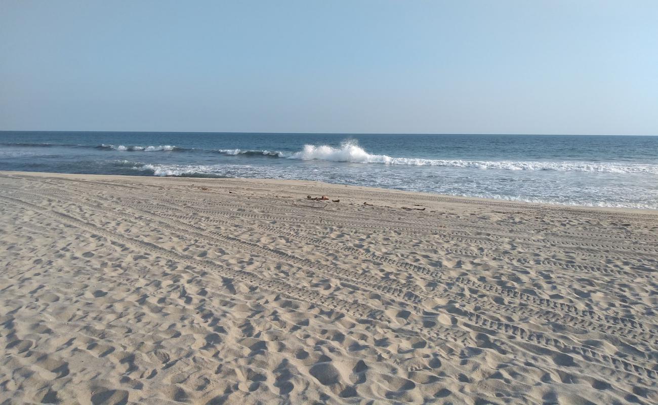 Photo de Grande beach avec sable beige de surface
