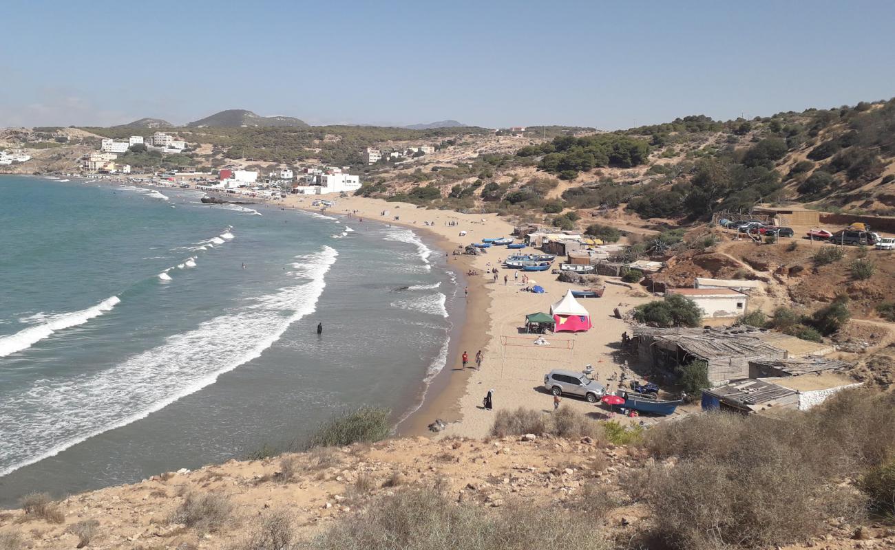 Photo de Playa Sidi Lehsen avec sable lumineux de surface