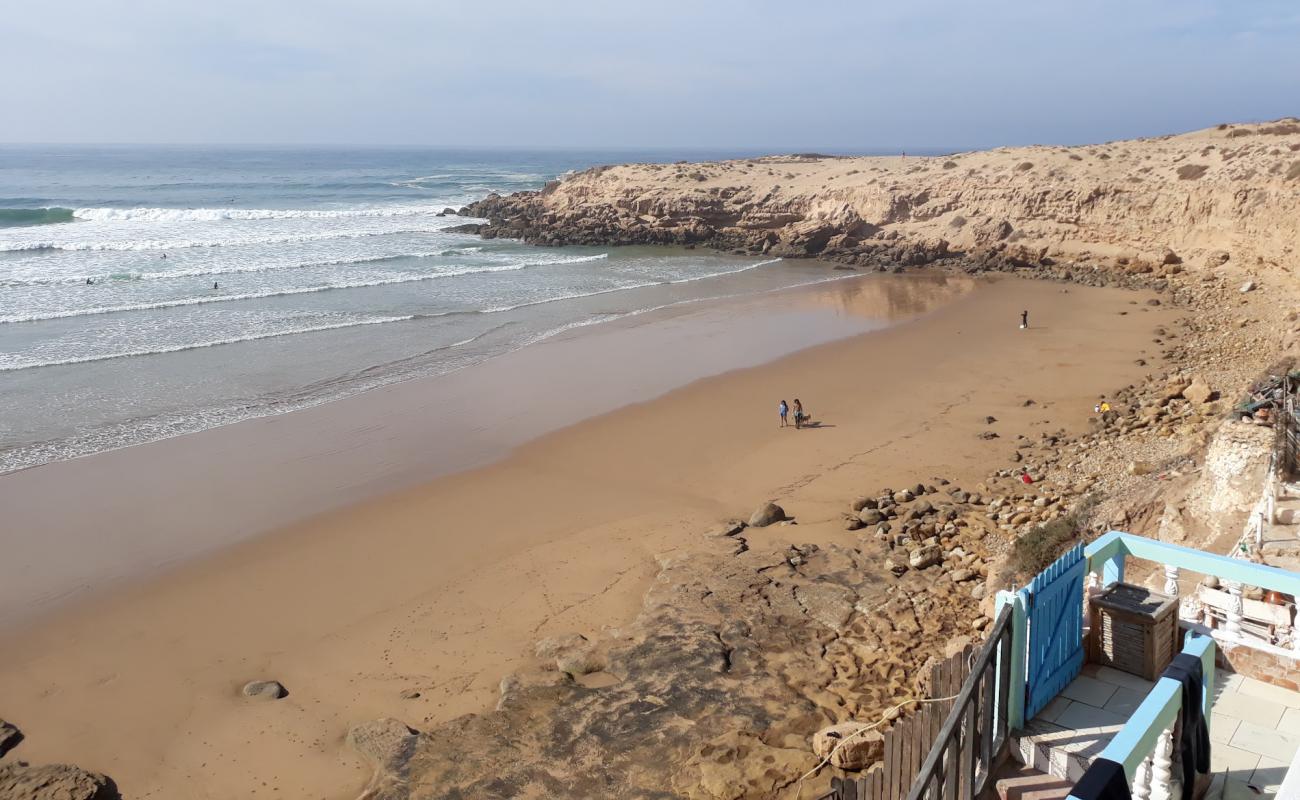 Photo de Plage d'Imsouane avec sable lumineux de surface