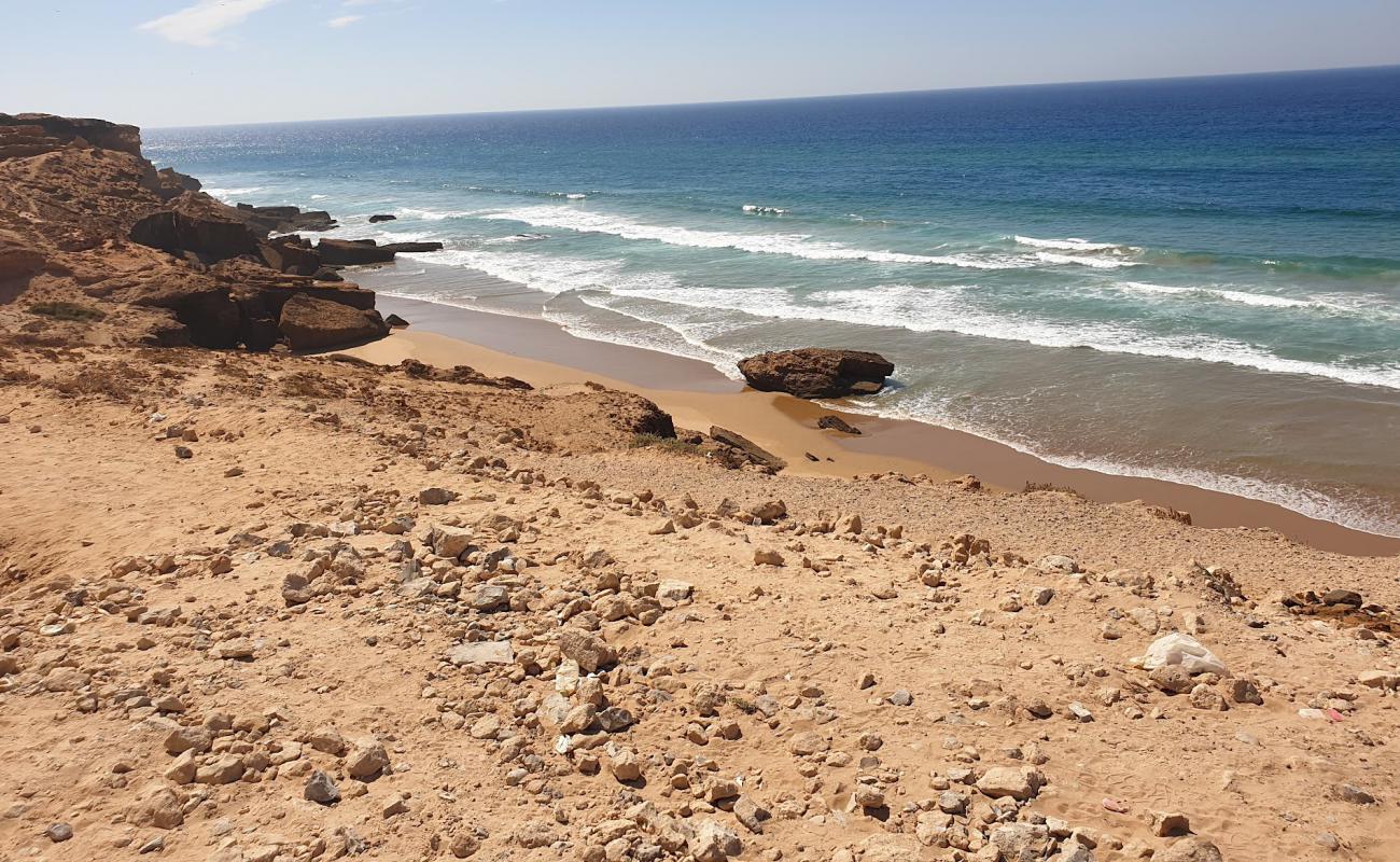 Photo de Plage Tamri avec sable lumineux de surface