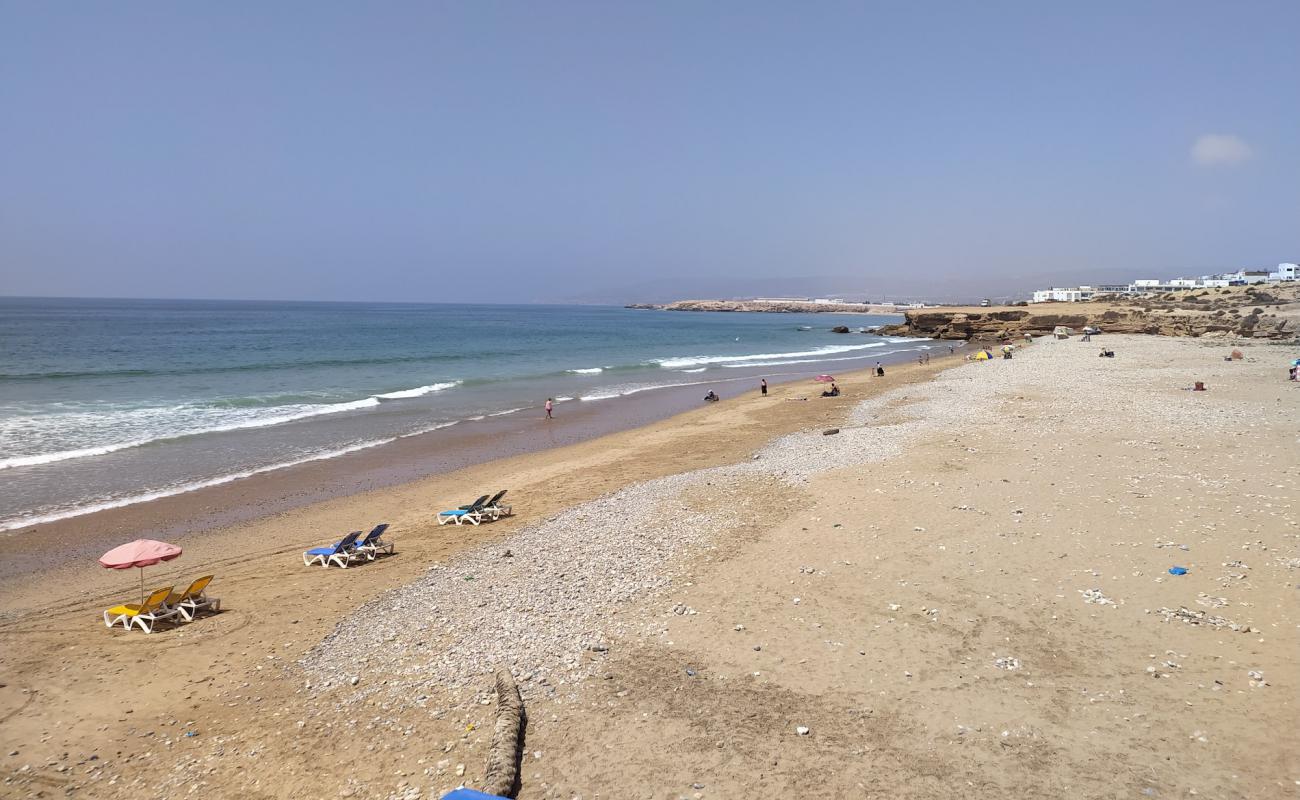 Photo de Plage Aourir avec sable lumineux de surface