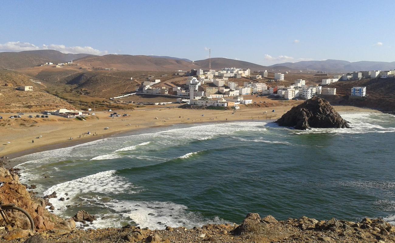 Photo de Plage Sidi Mohammed Ben Abdellah avec sable beige fin de surface