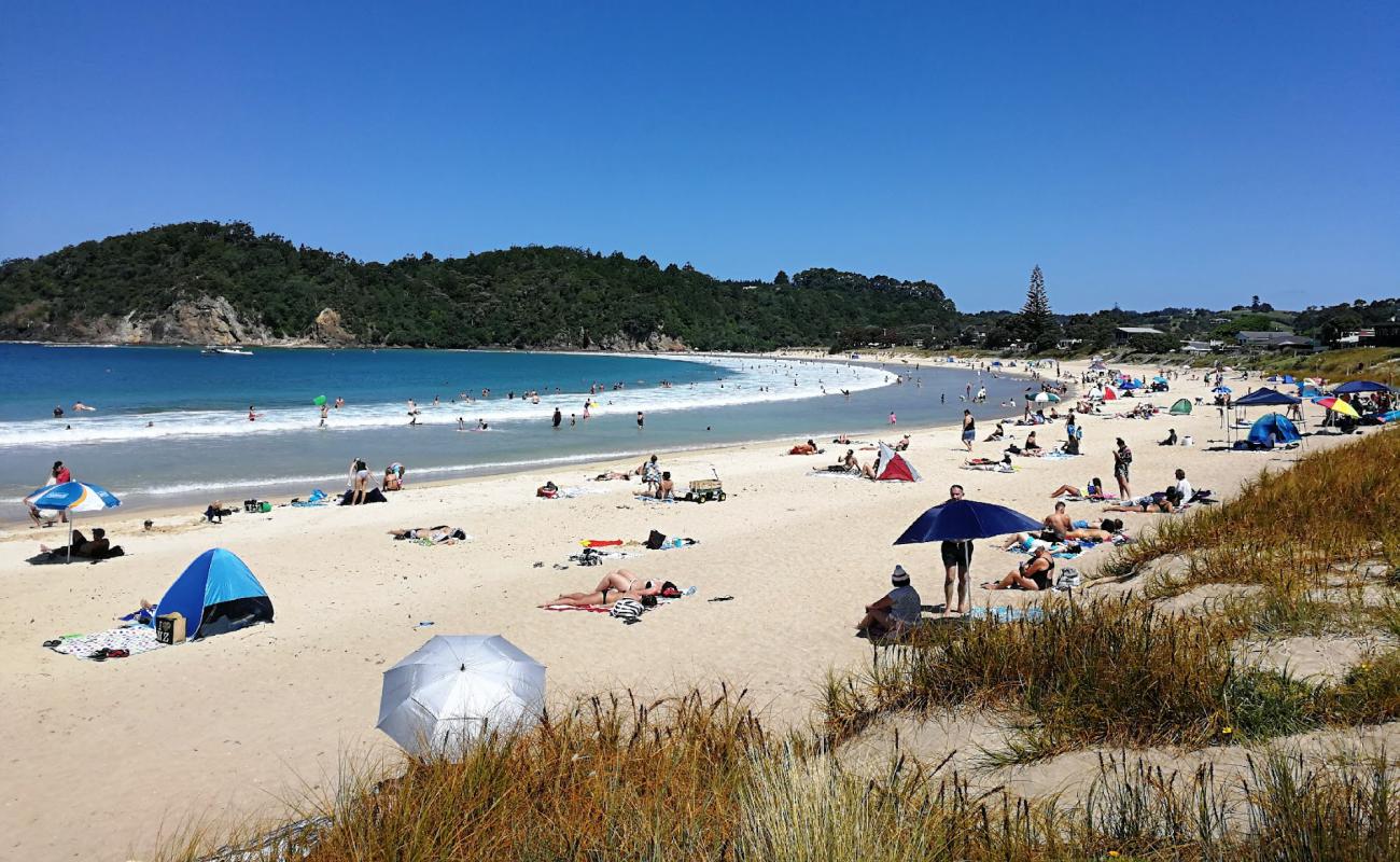 Photo de Matapouri Beach avec sable beige de surface