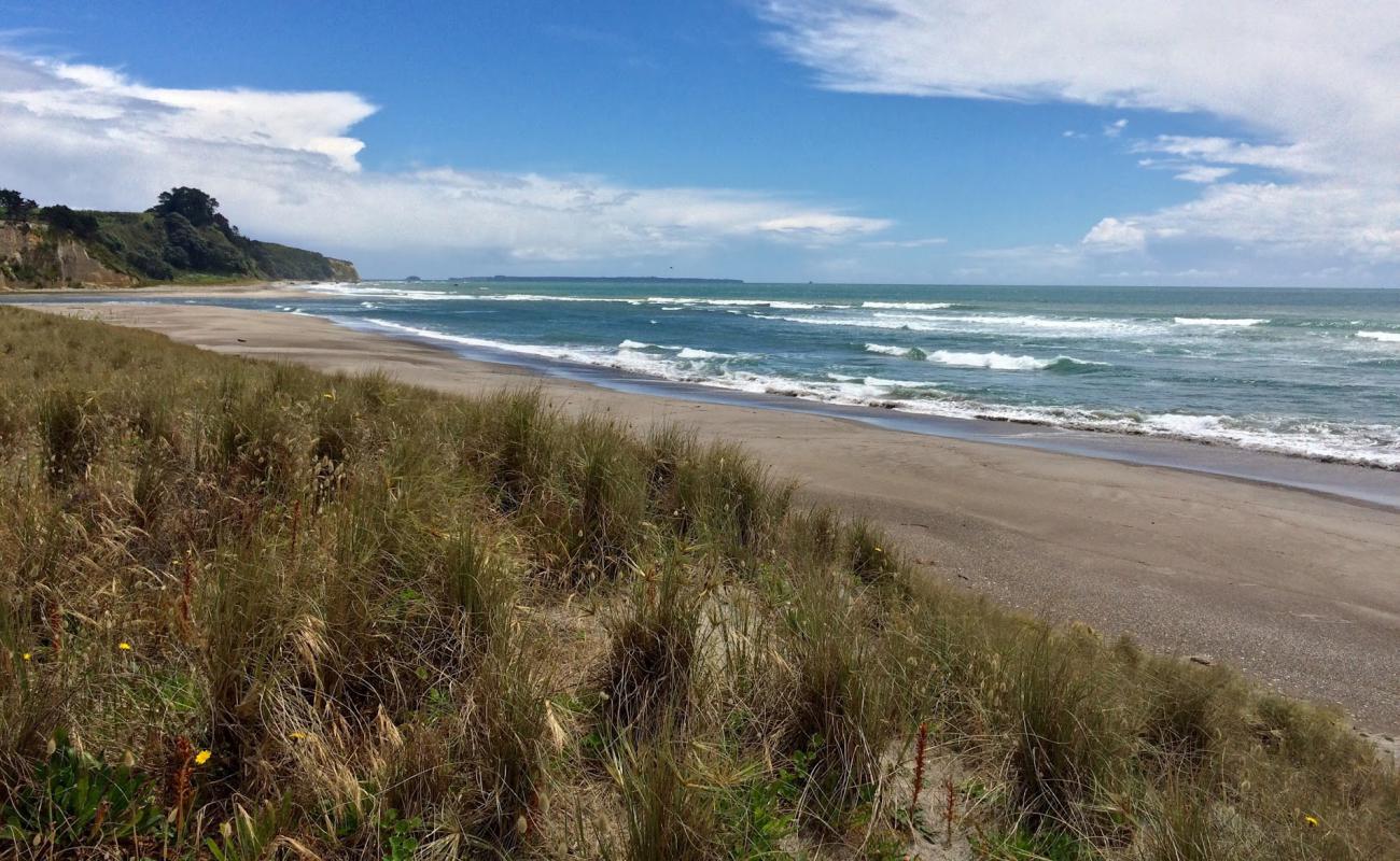 Photo de Pukehina Beach avec sable beige de surface